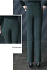 Black Women's High Waist Stretch Suit Pants, Slim Trousers, Purple Green Brown Pantalones, Asian Size M-6XL