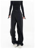 Houzhou Women Wide Suit Pants High Waist Gothic Japanese Style Baggy Black Trousers Irregular Straight Pants Casual Streetwear