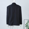 Stitching Blazer Pants Suit Women's Loose Lapel Long Sleeve Coats Wide Leg Trousers Autumn Female Elegant Suit