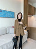 Women Autumn and Winter Blaze Black Cotton Lined Warm Suit Jacket Women's Korean Street Bombing Suit Coat