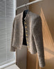 Tweed Korea Short tweed jacket woman Korean Clothes Single-breasted Lady Blazer All-match Casual Coat Tops