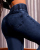 Jeans Women Flare Pants Strecth High Waist Washed Distressed Skinny Vintage Pockets Buttons Trousers Streetwear Denims