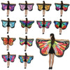 1pc Womens Butterfly Wings Polyester Butterfly Cape for Stage Dress-up Shawl Cloak Fancy Dress Costume 150x70cm
