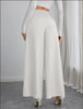 Women's Trousers Thin High Waist Chain Elastic Waist Khaki Elegant Office Black Casual Wide-leg Pants for Female