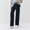 Women Jeans Fleece Lined Wide Leg Washed Finish Warm Insulation Soft Touch Winter Everyday Style Full Length