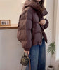 Parkas Women's Jacket Korean Autumn Winter Loose Hooded Thicken Warm Short Down Cotton Padded Coats Female Tops