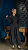 Chic Solid Lapel Coat Long Pant Suit Women Casual Full Sleeve Waist Cinching Blazer Wide-leg Pants Set Lady Daily Street Outfit