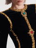 Solid Spliced Sequins Temperament Dresses for Women O Neck Long Sleeves Patchwork Bead Split Dress Female