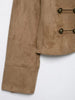 Women Slim Jacket Stand Collar Double Breasted Metal Button Decor Zip Front Cropped Outerwear Autumn Female Clothing