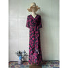 Solid Long Dress Women Flare Sleeve A Line Dresses Casual Ruffles Midi Waist Vestidos V Neck Office Lady Slight Strech