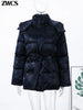 Warm Glossy Hooded Lace-up Cotton Coats Women's Casual Zipper Bottons Belted Overcoat Winter Female Solid Streetwear