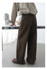 Women Pants Solid High Waist Loose Retro Cotton Wide Leg Denim Jeans Female Trousers for Woman Spring Autumn