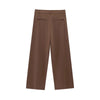 Spring Office Lady Elegant Brown Women Suit Casual Sashes Oversized Shrug Blazer Chic Zipper Long Pant