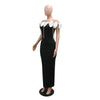 Women Bow Tassel Slash Neck Maxi Dress Fall Winter Sexy Birthday Evening Prom Party Street Long Dresses Vestidos