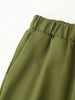 Olive Green Asymmetric Blazer & Pants Set – Women's Ruched Waist Suit Two Piece Office Lady Autumn