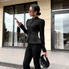 Solid Color Jacquard Glossy Satin Tops Women Chic Stand Collar Single Breasted Slim Fit Short Coats Lady Daily Outwear