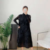 High End Pleated Dress For Women Turtleneck Long Sleeves Tassel Elegant Style Ladies Holiday Clothing Spring 2R7632