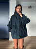 Elegant Plaid Hooded Windproof Slim-fit Jacket Adjustable Belt Long Sleeves Versatile Coat Lady Casual Street Outerwear