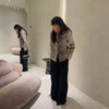 Dalmatian Faux Fur Jackets Women Lapel Collar Single Breasted Slim Fit Long Sleeves Coats Lady Autumn Street Outwear