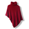 Cozy Solid Color Turtleneck Poncho Soft Loose Fit Cashmere Pullover Thin Warm Bat Sleeve Pullover for Women
