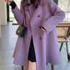 Women Woolen Coat Autumn Winter Korean Loose Double-Sided Cashmere Wool Coat Female Overcoat Outerwear