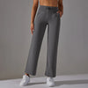 Women Leggings Wide Leg Flare Pants With Pockets Drawstring Sports Trousers High Waist Flared Yoga Leggings Fitness Running Jogg