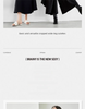 Black Wide-Leg Pants Autumn Flowy Ankle-Length Side Zipper Detail Trousers Office Lady Commuter Bottoms A1738