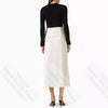 Women's A-line Evening Dresses Tea-length O-neck Full Sleeve Prom Dresses Ruched Side-split Draped Customized Gowns