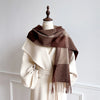 Winter Cashmere Scarf Women Design Warm Pashmina Blanket Poncho Scarves Female Shawl Wraps Thick Foulard Bufanda