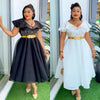Plus Size African Wedding Party Dresses for Women Dashiki Ankara Evening Gown Turkey Outfit Robe Africa Clothes