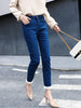 Winter Fleece Lined Denim Pencil Pants Women Thicken Warm Lamb Fluff Jeans High Waist Slim Vaqueros Big Size 34 Kot Pantolon