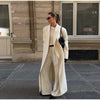 Thin Retro Double-breasted Long Coats Women Casual Loose Woolen Maxi Coat Female Early Autumn Elegant Chic Streewear