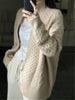 Autumn Winter Thick Turtleneck Cashmere Knitted Cardigan Women Casual Knit Loose Wool Sweater Larg Size Female Jacket Tops