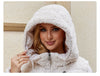 Gasmam Winter Down Jackets Women Warm Pluggable Sleeve Thermal Vest Classic zipper Lacing Design Pocket Hooded Parkas 83369