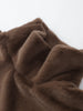 Brown Fluffy Faux Fur Jacket Women Lapel Long Sleeve Loose Warm Coat Winter Lady High Street Outerwear