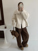 Faux Lambs Women Jacket Y2K Autumn Plush Thick Zipper Warm Coats Streetwear Long Sleeve All Match Hairy Outerwear
