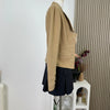 Women's Autumn Vintage Slim Fit Chic Metal Buttons High Waist Cropped Casual Coat Office Lady Suit Jacket Tops J407