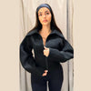 Spring Turn Down Collar Bomber Jacket For Women Casual Long Sleeve Zipper Loose Coat Lady High Street Chic Outerwear