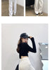 Autumn Spring Jeans Women Denim Pants Vintage Straight Trousers Female White Black Solid Loose Casual Wide Leg Pants