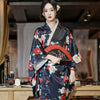 Kimono Women Sexy Yukata Evening Dress Japanese Cosplay Costume Floral One Size