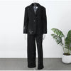 Women Sequinned Shirt Suit Elegant Lapel Long Sleeves Top Elastic Waist Pants 2pcs Set Lady Street Spring Suits
