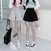 Korean Wide Leg Shorts Ladies Casual All-Match Elastic Waist Sport Short Pants Woman Solid Color Simple Loose Shorts