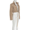 Hipster Zip Crop Jacket Women Warm Chic Pocket Turtleneck Full Sleeve Ribbon Street Basic Winter Puffer Quilted Parkas