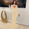 Women Mesh See Though Diamonds Rhinestones Cutout Front Long Sleeve Sexy Party Club Evening Prom Maxi Long Dress