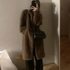 Ladies Stand Collar Mink Plush Outwear Women Leisure Long Sleeves Thicken Fur Coat Winter Female Long Faux Fur Jacket