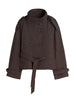 Elegant Women's Windbreaker Stand Collar Double Breasted Long Sleeve Pockets Female Jacket Spring Autumn Lady Commute Tops