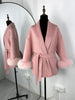 Fox Fur Wool Overcoat Women's Short Coat Office Lady Elegant Double-sided Woolen Coat Cardigan Jackets Loose Wool