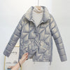Glossy Down Cotton Jackets Women Winter Parkas Female Stand Collar Casual Warm Short Puffer Jacket Snow Outwear