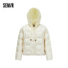 Women Down Jacket 90 Percent Down Fill Layered Look Loose Fit Everyday Style Winter Cold Weather Outdoor Layer