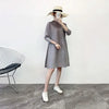 Autumn Style Pleated Autumn Style Women's Loose Large Size Mid-length A-line Dress